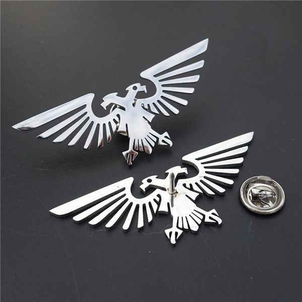 

Stainless Steel Pins Warhammer 40K Imperial Aquila Bird Brooch Men Women Game Anime Jewelry