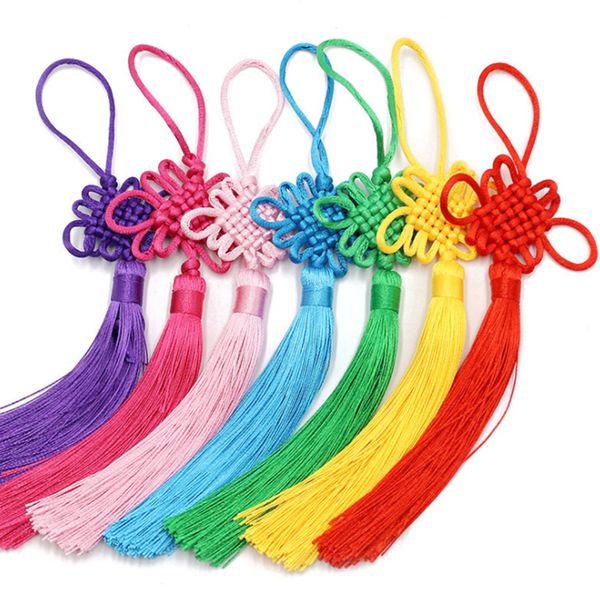 

chinese knots pendants with tassel red mini craft tassels chinese characteristics home bedroom decoration