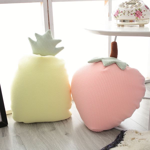 

2020 new creative toys simulation fruit summer pillow strawberry pineapple plush toy bedroom sofa pillow
