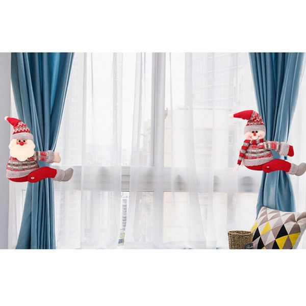 

christmas curtain buckle window santa claus decoration christmas gifts festive atmosphere curtain rods accessories