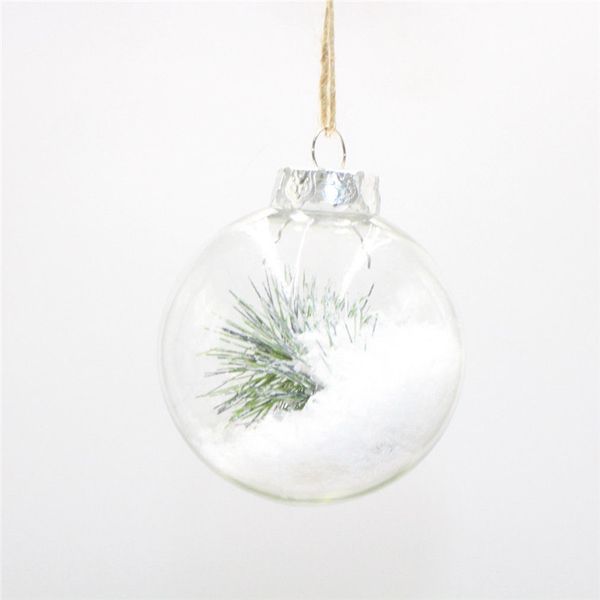 

1pcs christmas tress decorations ball transparent open plastic hanging ornament