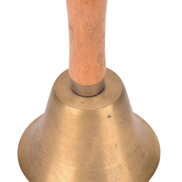 

solid brass wooden handle school reception dinner wood shop l hand bell christmas toy