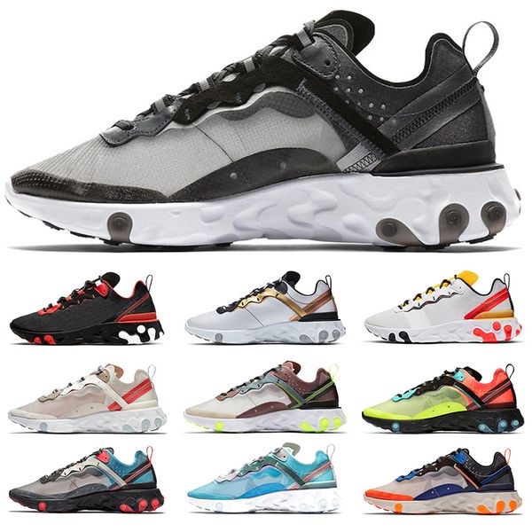 

87 react element 55 running shoes men women triple black bred sail royal tint total orange mens trainers runner sports sneaker ing
