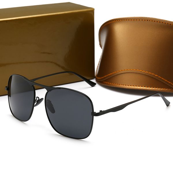 

2020 men designer new metal polarized sunglasses personality box anti-ultraviolet fashion trend men and women driving sunglasses, White;black