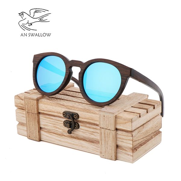 

lunettes de soleil en dune en bambou naturel fait Ã la main Ã la mode classique lunettes de soleil uv400 papillon enduites, White;black