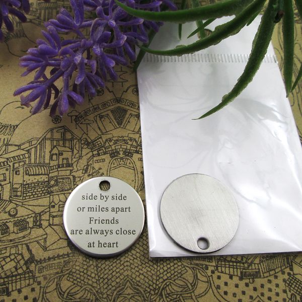 

40pcs--"side by side or miles apart friends"stainless steel charms more style for choosing diy charms pendants for necklace, Bronze;silver