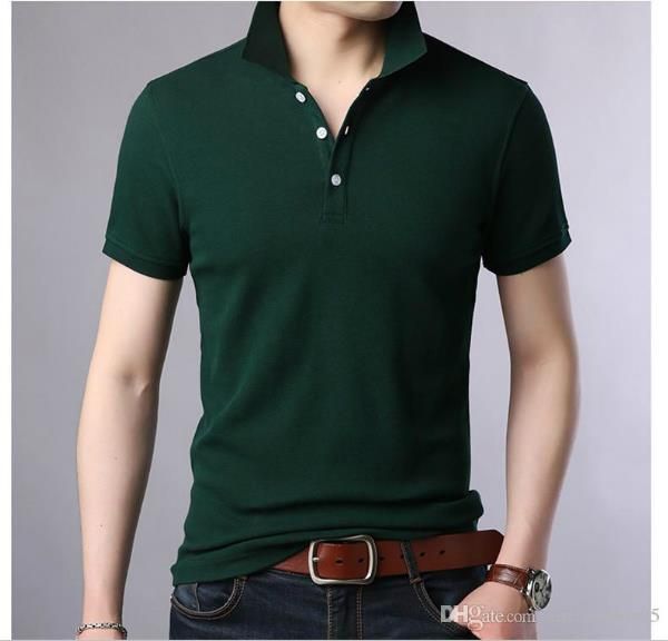 

отворот шеи мужские поло летние дизайнерские тройники с коротким рукавом семь цветов опционально повседневные тройники мода твердые дышащие, White;black