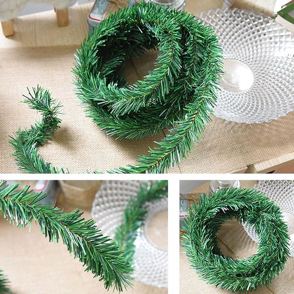 

5.5meter diy garland christmas декор камин xmas tree сосна листья венки rattan nsv775