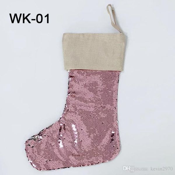 

styles christmas large stocking bling bling santa sock canvas bags xmas stocking candy bag for kids