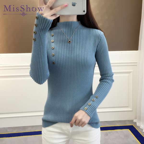 

new autumn turtle necktie sweater made of korean long-sleeved cotton in 2019, Black