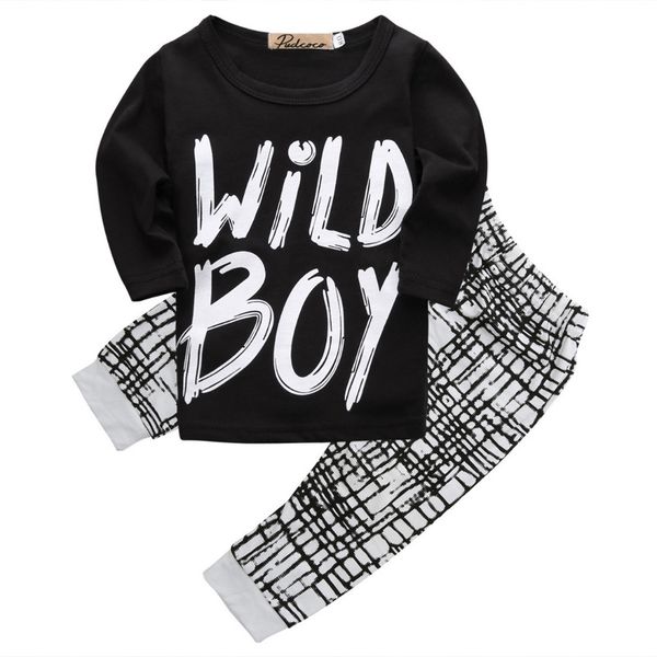 

pudcoco us stock autumn baby boy clothes long sleeve + pants 2pcs sport suit baby clothing set newborn infant clothing bebe, White