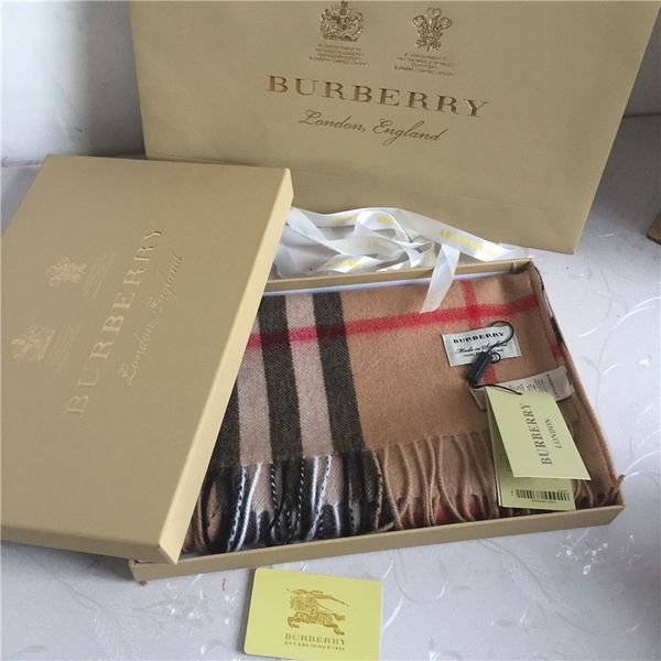 

2019 cla ic de igner carf brand men 039 and women 039 plaid print carf 100 ca hmere carf 180 30cm brand gift box, Black;white