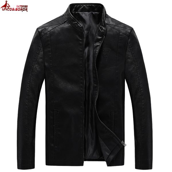 

unco&boror plus size m~7xl 8xl men's pu jackets coats motorcycle leather jackets men autumn leather clothing male casual coats t190903, Black;brown