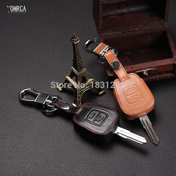 

2 buttons remote genuine leather new car styling key cover for vauxhall astra zafira for omega insignia key case