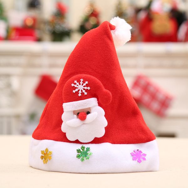 

2019 noel plush santa snowman hat decor navidad 2020 chrismas elk cartoon cap kids hat for children party new year gift natal