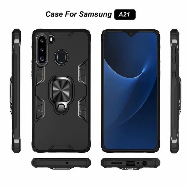 

armor magnetic metal ring phone case for samsung galaxy note 20ultra 10 s20 ultra s10 plus a71 a51 a30s a20s a10s a70 a50 a30 a10 a10e