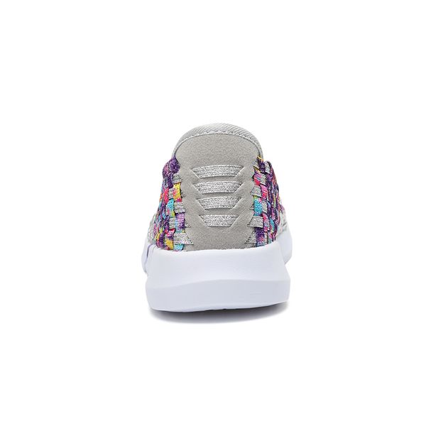 

handmade woven shoes women casual shoes slip on breathable flat sneakers spring autumn women flats loafers, Black