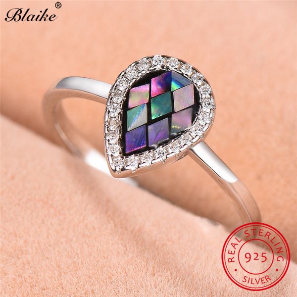 

блейк мистик огненный топаз кольца капли воды для женщин кольцо стерлингового серебра 925 с белым цирконом радуга свадьба тонкое кольцо ювел, Golden;silver