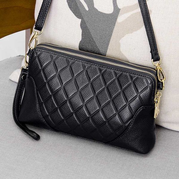 

genuine leather small messenger bags crossbody bag female wrist clutch bag shoulder bags for women day clutches lady handbags