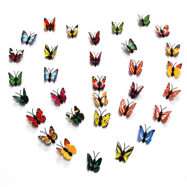 

simulation butterfly pvc home decoration buterfly wall stickers home decal magnet crafts holiday decoration