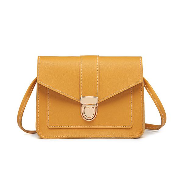 

fashion small crossbody bags for women mini pu leather shoulder messenger bag for girl yellow bolsas ladies phone purse