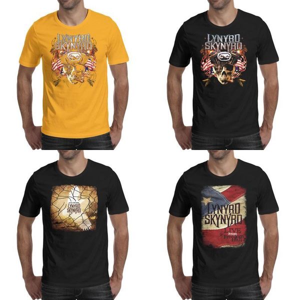 

fashion mens printing lynyrd skynyrd live from om hall t shirt black funny retro shirts american last of a dyin' breed 2016 lynyrd, White;black
