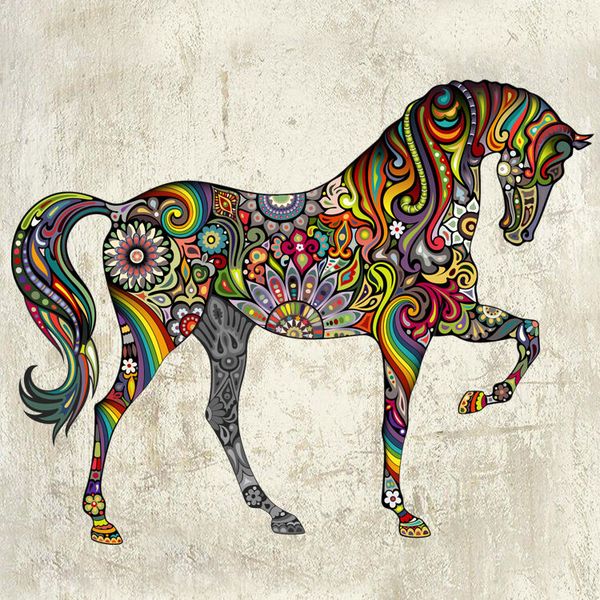 

diy removable wall decal horse vinyl animal stickers art living room decor mural