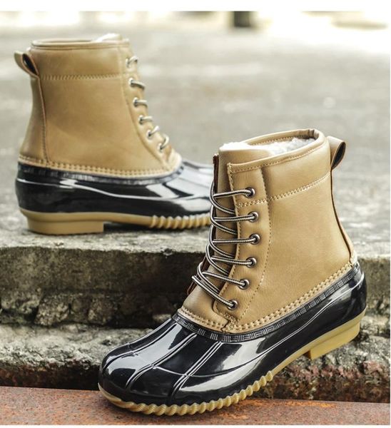 

new winter thickened boots women keep warm snow boots female non-slip duck feather inside wool botas 2019, Black
