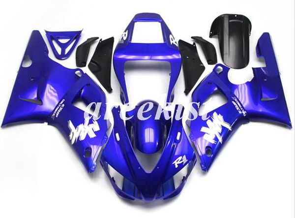 

new abs motorcycle full fairings kit fit for yamaha yzf-r1 1998 1999 98 99 bodywork set blue gloss