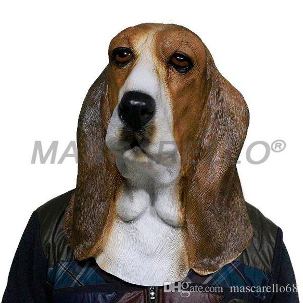 

симпатичные бассет гончие собаки маска косплей костюм партии halloween masquerade необычные игрушки