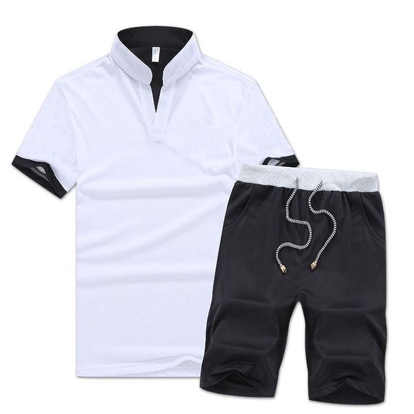 

brand designer mens tracksuits t-shirt+pant summer sportswear fashion shorts sets short sleeve joggers tracksuits pattern print asian size, Gray