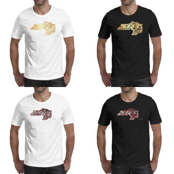 

mens dodge srt hellcat gold fashion t shirt printing personalised cotton shirts humorous short sleeve tees gray distressed logo 1320 old, White;black