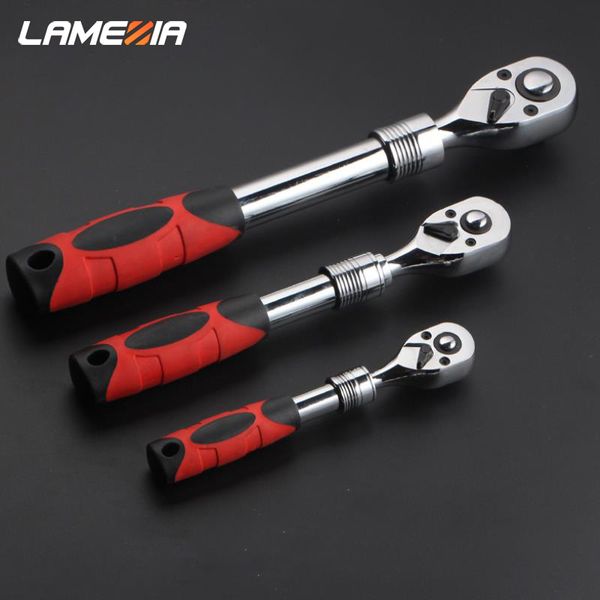 

lamezia 1/4" 3/8" 1/2" chromium-vanadium steel adjustable ratchet wrench for socket 72 teeth scalable car repair hand tools