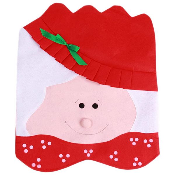 

2017 new 1pc cute red santa hat for chair novelty chair covers dinner cap for christmas decorations xmas gi677596