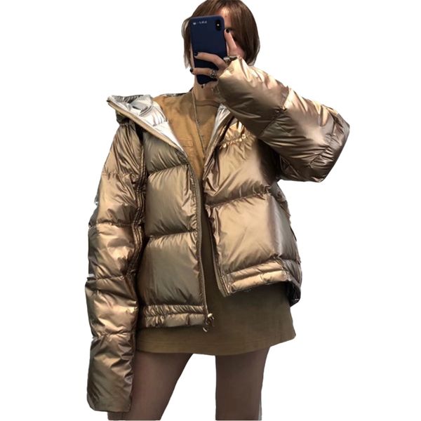 

зима женская хлопок шерсть плюс размер короткие хлеб обслуживание может носить wild student hooded утолщенные plus velvet обеих сторон coat, Black