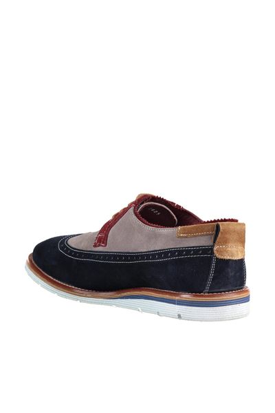 

pearl genuine leather navy blue men 's shoes 120118549380, Black