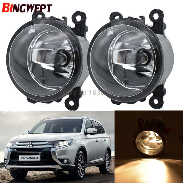 2 teile/para Hohe helle Auto Styling Runde Stoßstange 12 V H11 LED Nebel Licht Halogen lampen Für Mitsubishi Outlander 2018