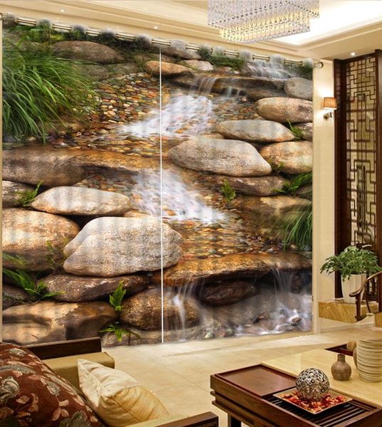 

waterfall stone curtains for living room bedroom window curtain customize modern 3d blackout window