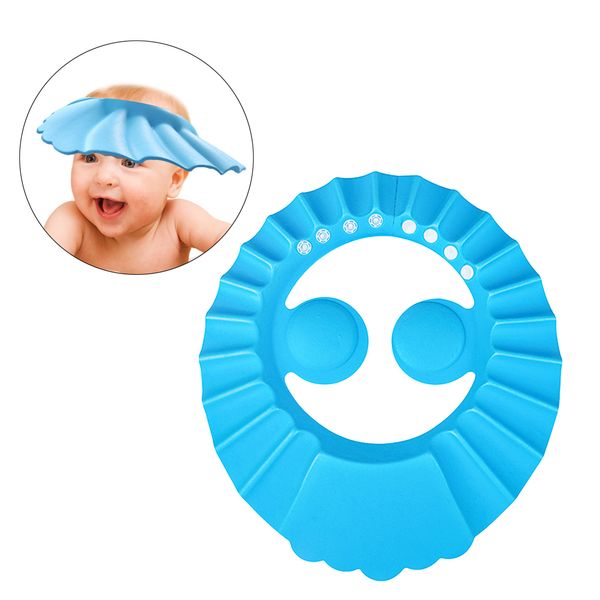 

adjustable waterproof baby shower cap ear cover bath hat wash hair