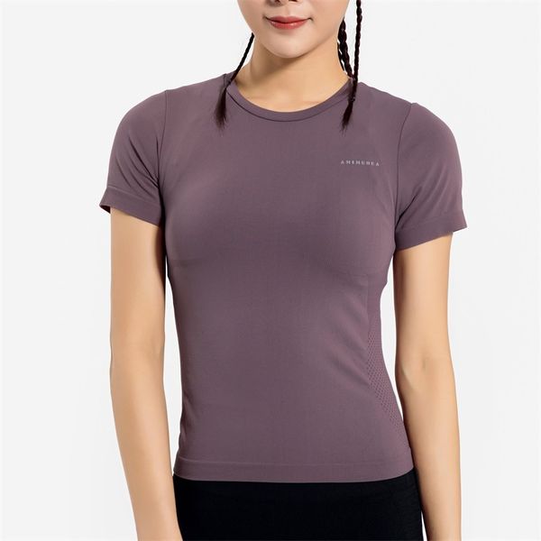 

black purple red pink short sleeve women yoga sport t shirt sport wear for women gym fitness running tshirt, White;red