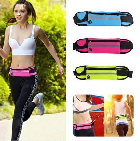 

outdoor running waist bag waterproof mobile phone holder jogging belt bellyshipping wholesales