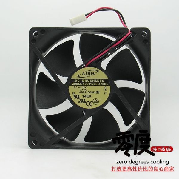 

adda 9cm 9225 silent double ball cooling fan 12v 0.13a ad0912lb-a70gl
