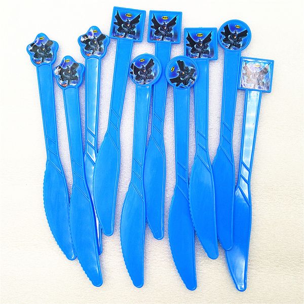 

10pcs party supplies plastic knives christmas/festival kids birthday theme superhero party decoration baby shower favors