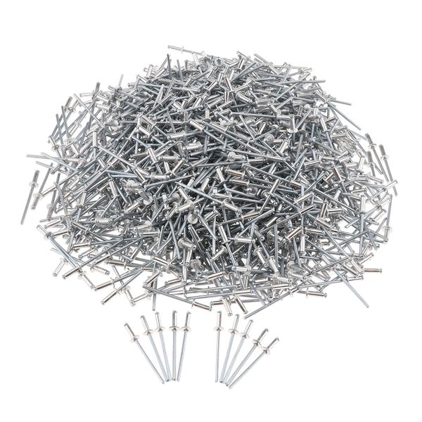 

1000 pack dome head pop rivets open blind aluminum 3mm