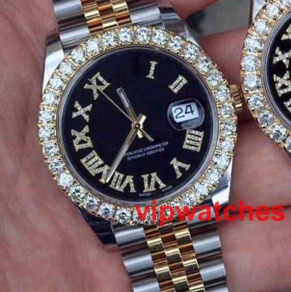 

2813 president men iced out watch day date automatic diamond bezel luxury mens watches reloj mechanical wristwatches, Slivery;brown