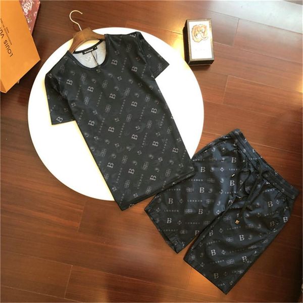 

2020 mens designer fashion tracksuit letters embroidery luxury summer sportswear short sleeves medusa men s designer sweat suits, Gray