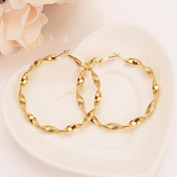 

gold big round hoop earrings jewelry wholesale trendy pattern circle round earrings for women wedding bridal party gifts, Golden;silver