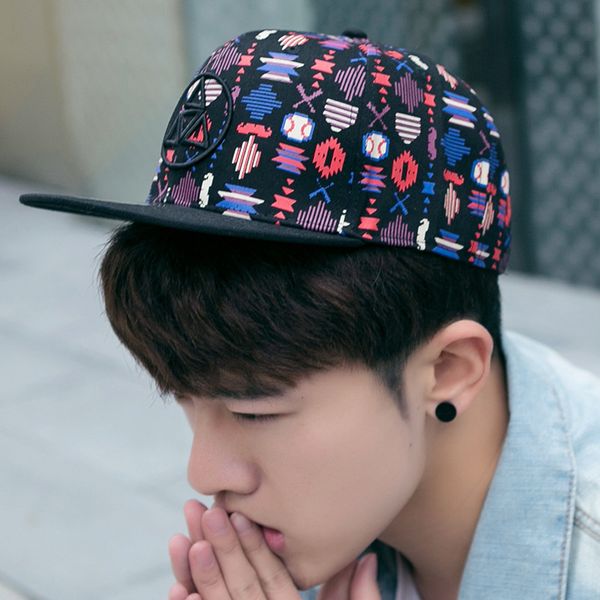 

trendy korean version shade hat new style cartoon city graffiti hip-hop cap summer couples design duck tongue baseball cap for fashion, Blue;gray