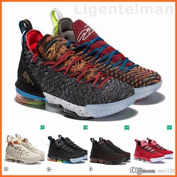 

2019 new ba ketball hoe for men 16 air zapato hombre tripe knitting ba ket neaker uper tar red bounce homme hoe lebron