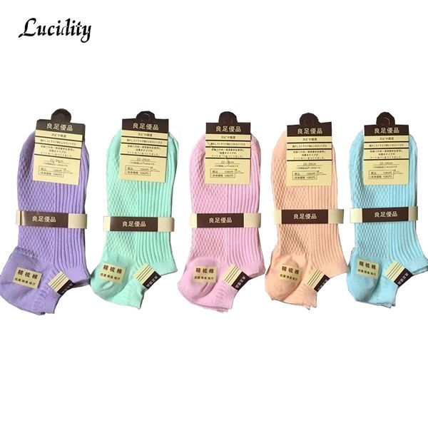 

summer invisible comfortable boat female ankle socks stripe casual soft women cotton sock 5pairs/lot =10pieces, Black;white